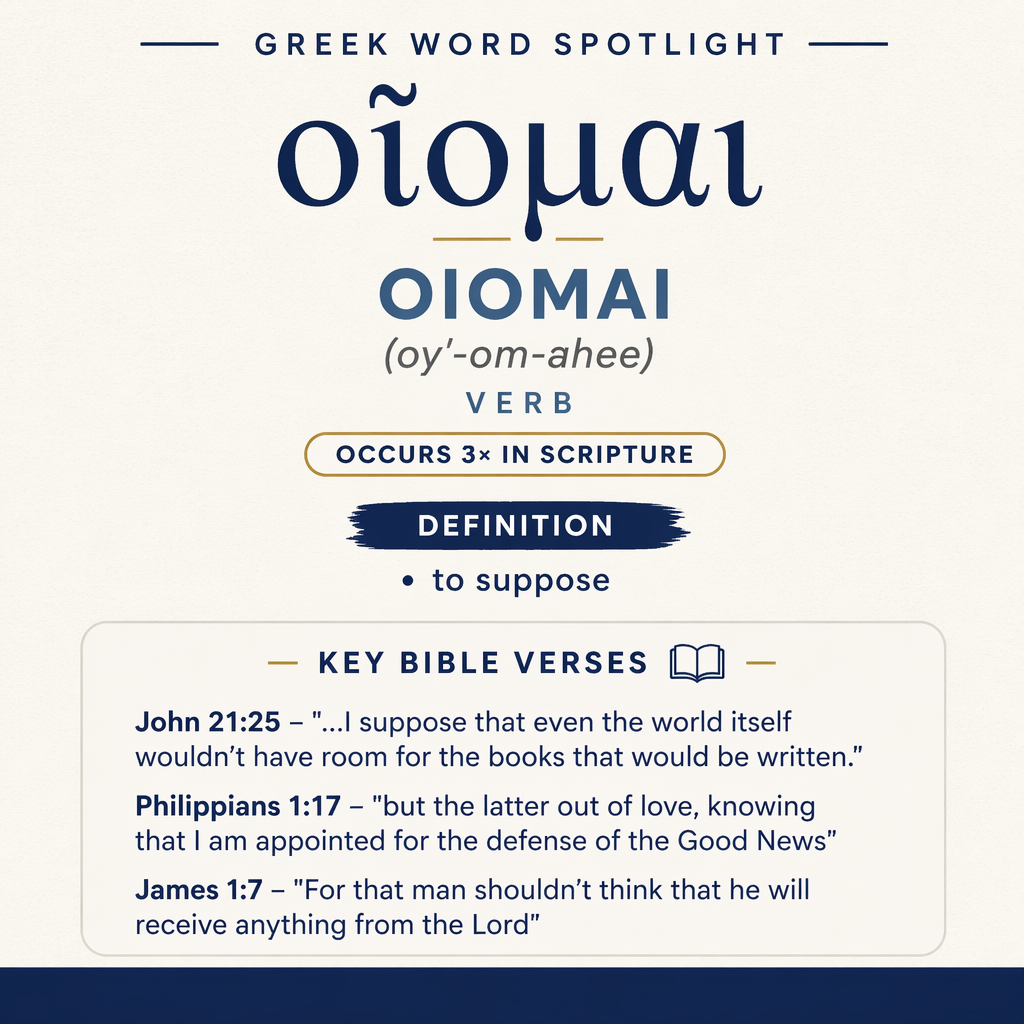Exploring the Meaning of Oiomai in Greek statistics