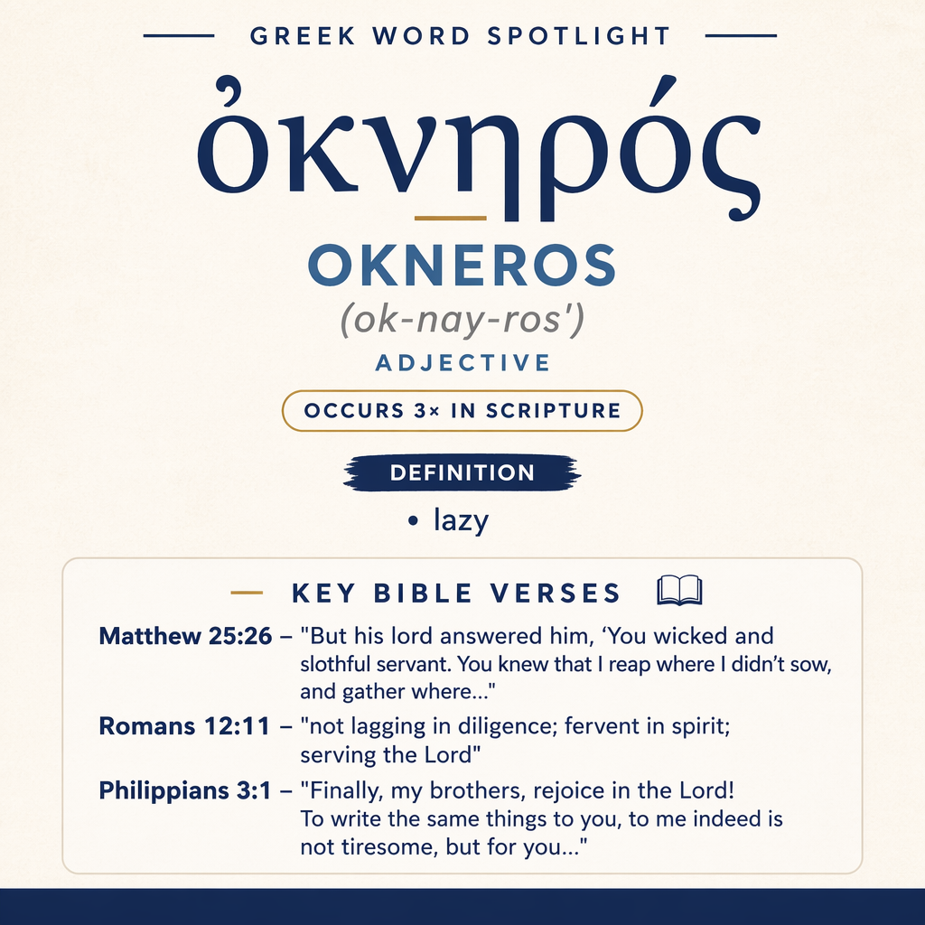 Exploring the Meaning of Okneros in Greek statistics