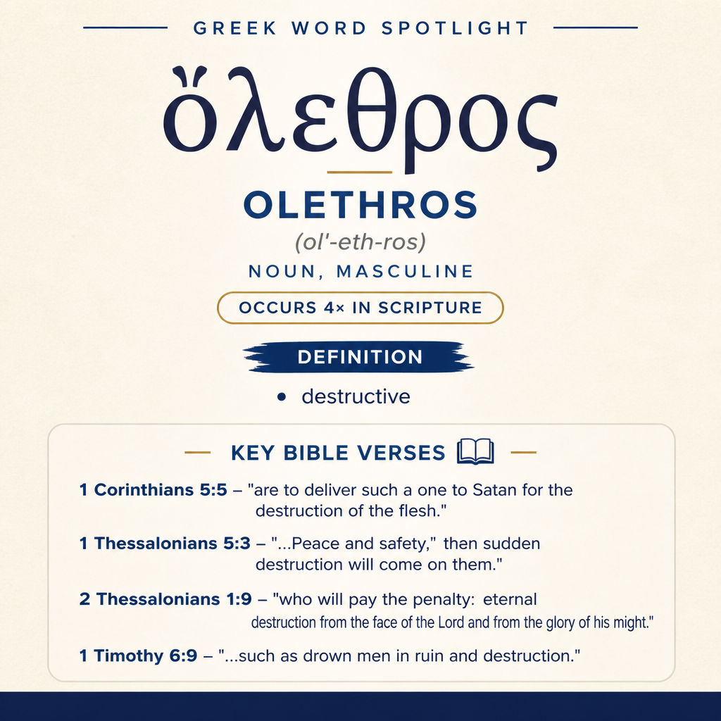 Exploring the Meaning of Olethros in Greek statistics