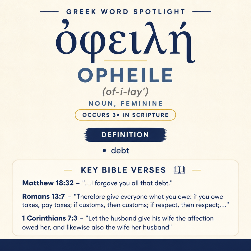 Exploring the Meaning of Opheile in Greek statistics