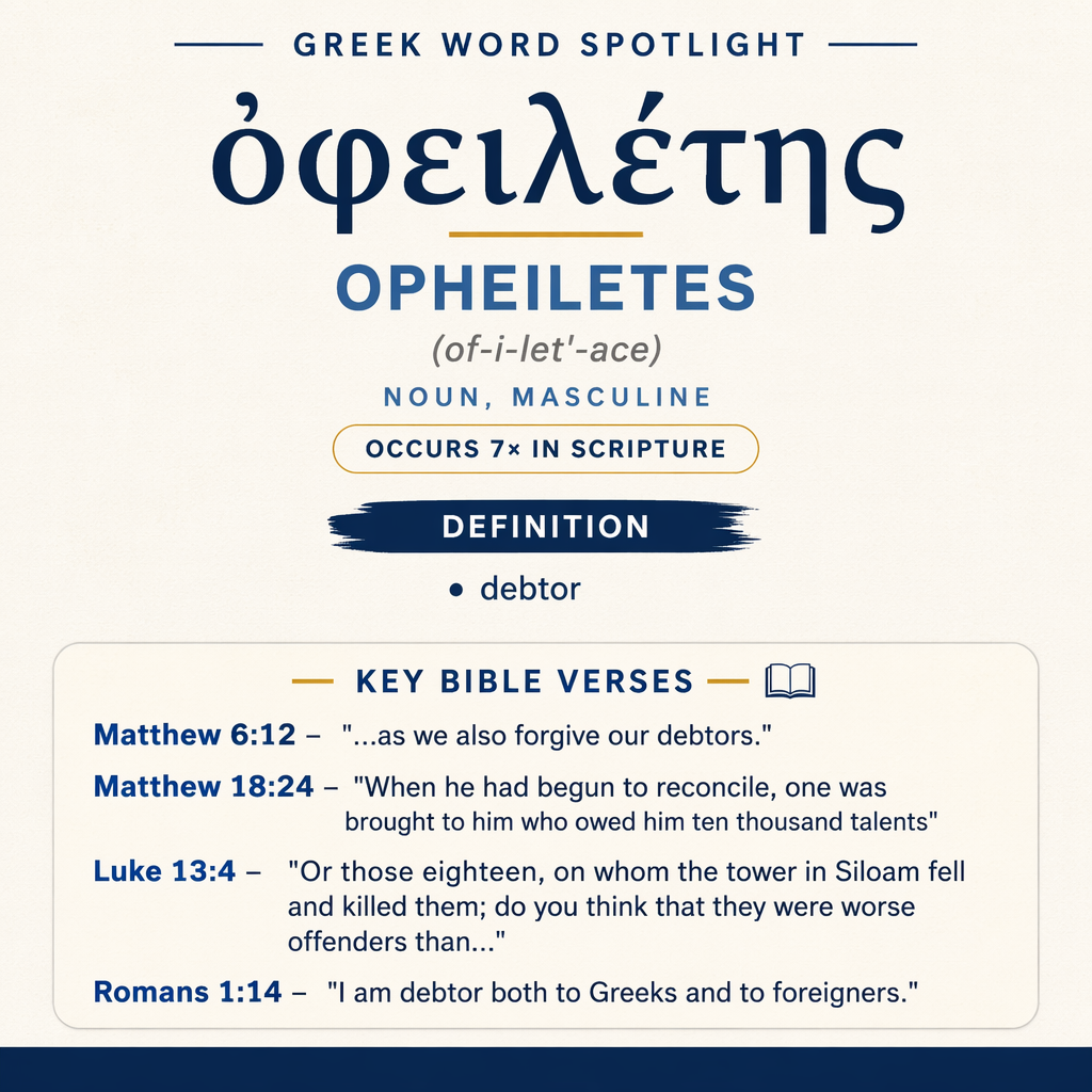 Exploring the Meaning of Opheiletes in Greek statistics