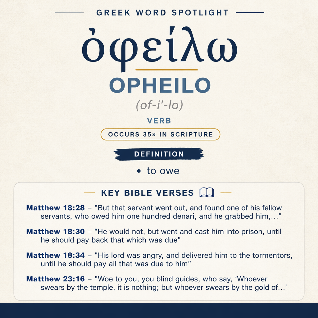 Exploring the Meaning of Opheilo in Greek statistics