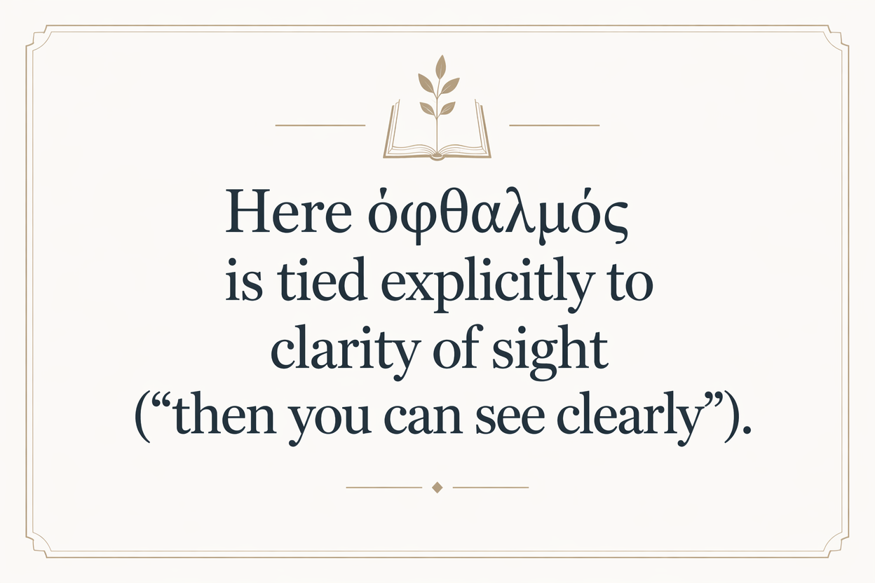 Key insight about Exploring the Meaning of Ophthalmos in Greek