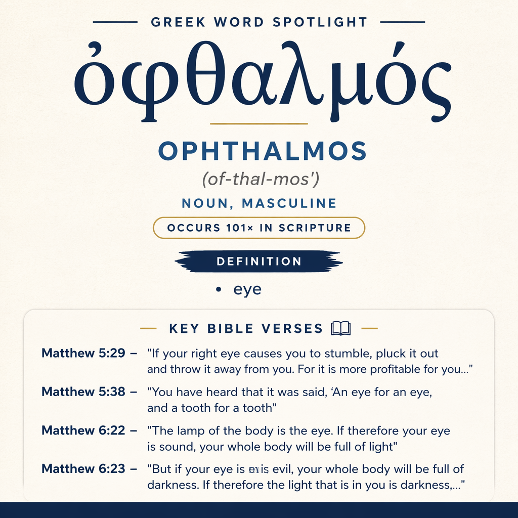 Exploring the Meaning of Ophthalmos in Greek statistics