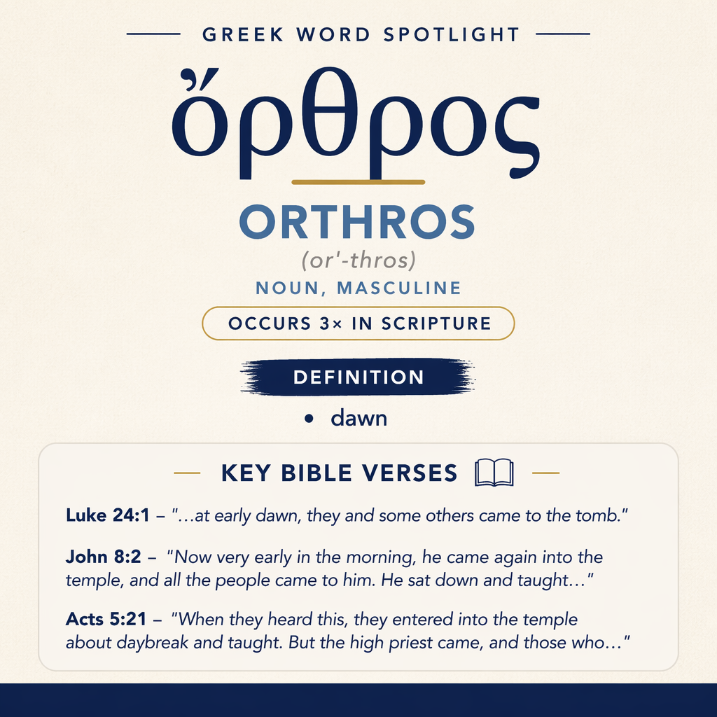 Exploring the Meaning of Orthros in Greek statistics