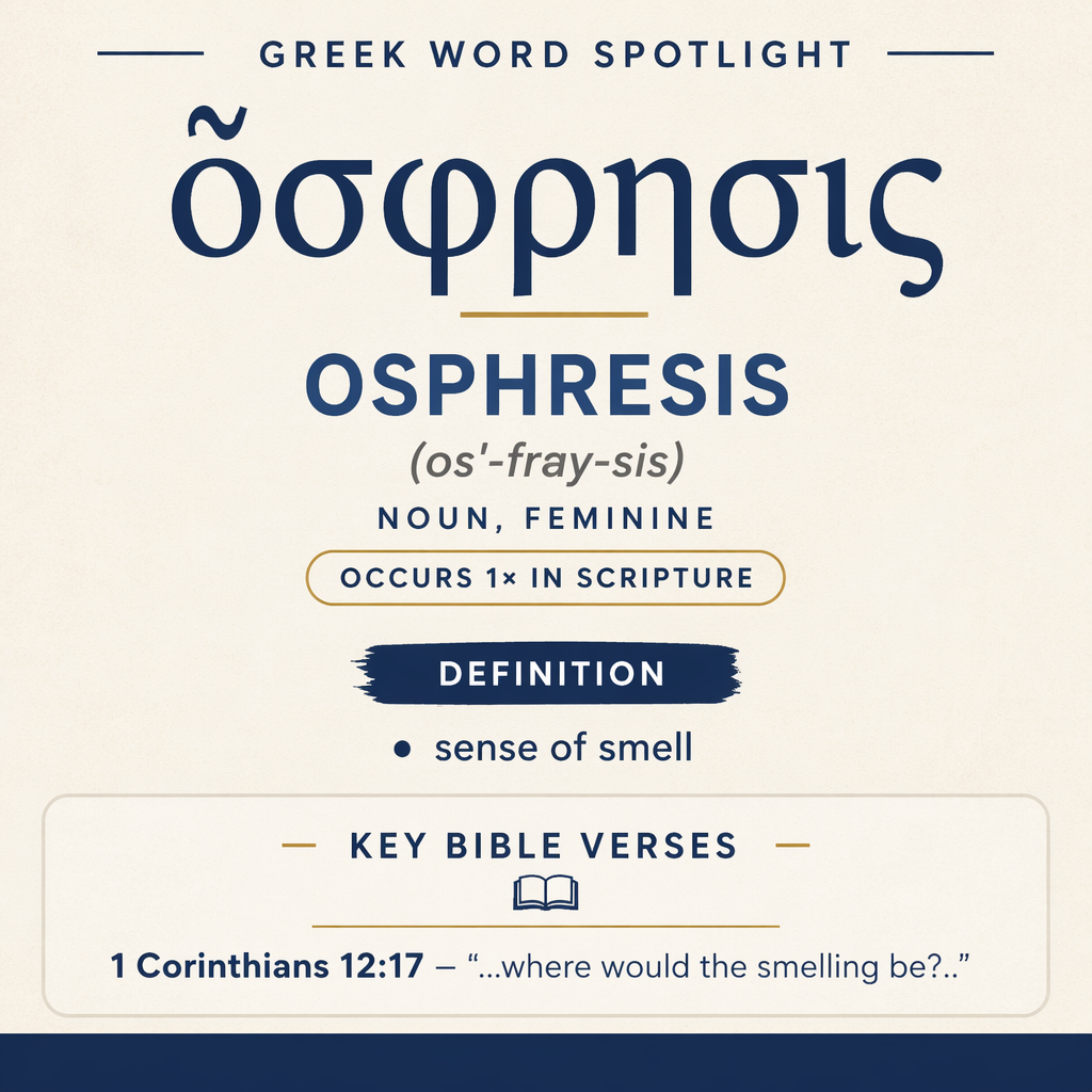 Exploring the Meaning of Osphresis in Greek statistics
