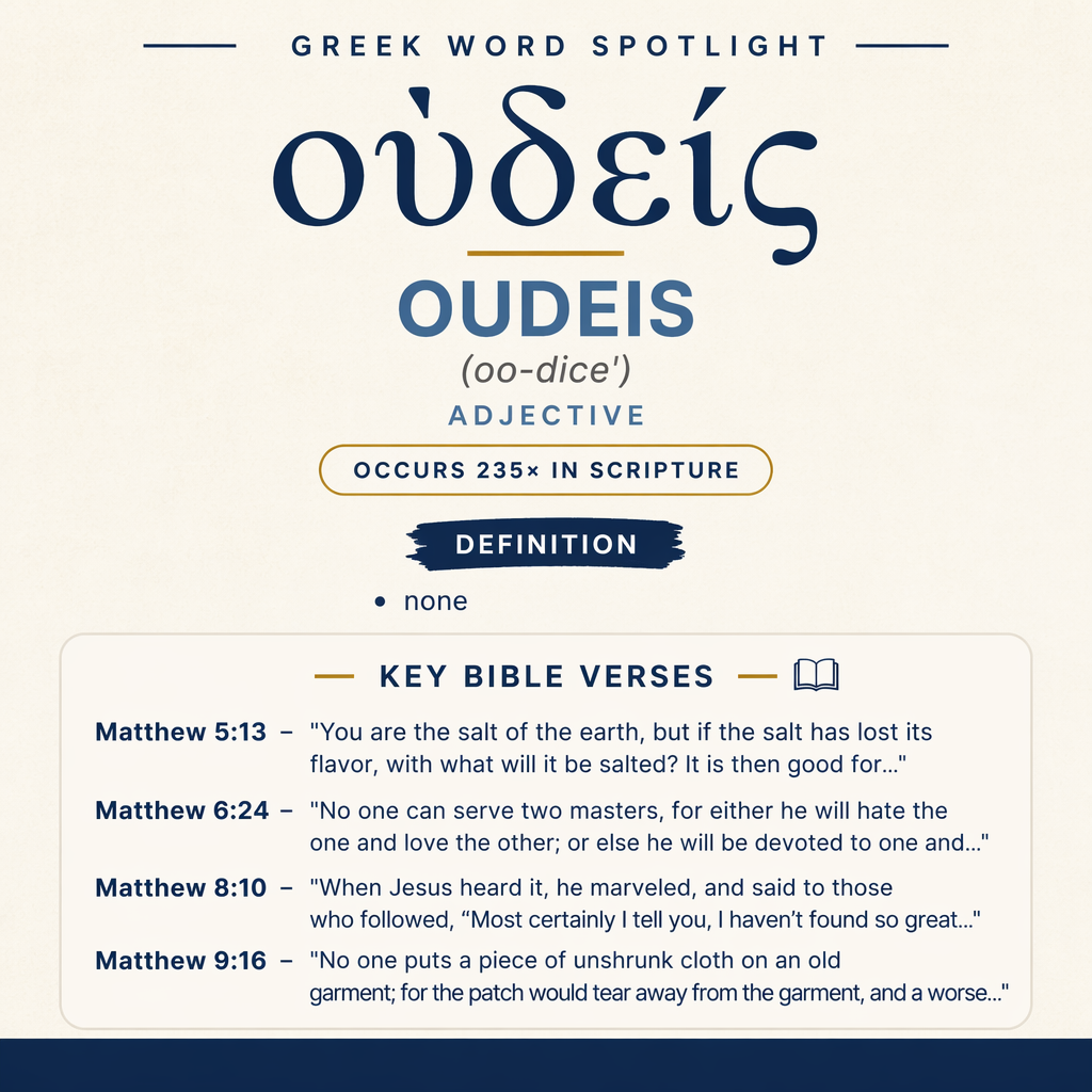 Exploring the Meaning of Oudeis in Greek statistics