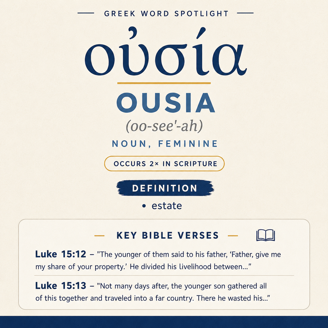 Exploring the Meaning of Ousia in Greek statistics