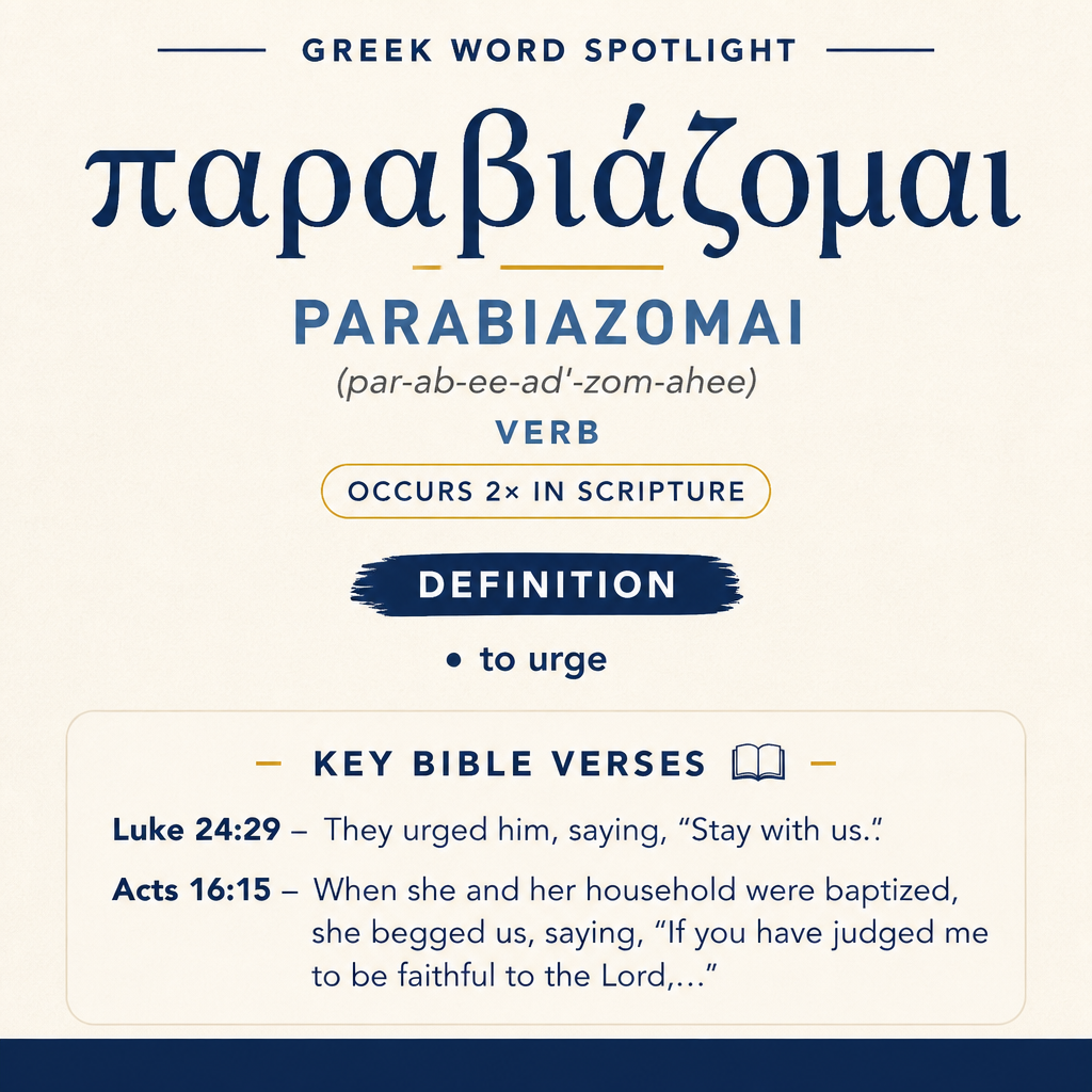 Exploring the Meaning of Parabiazomai in Greek statistics