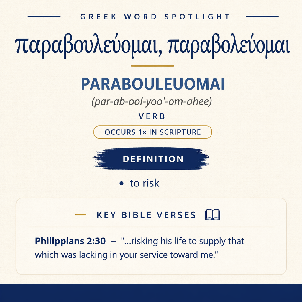 Exploring the Meaning of Parabouleuomai in Greek statistics