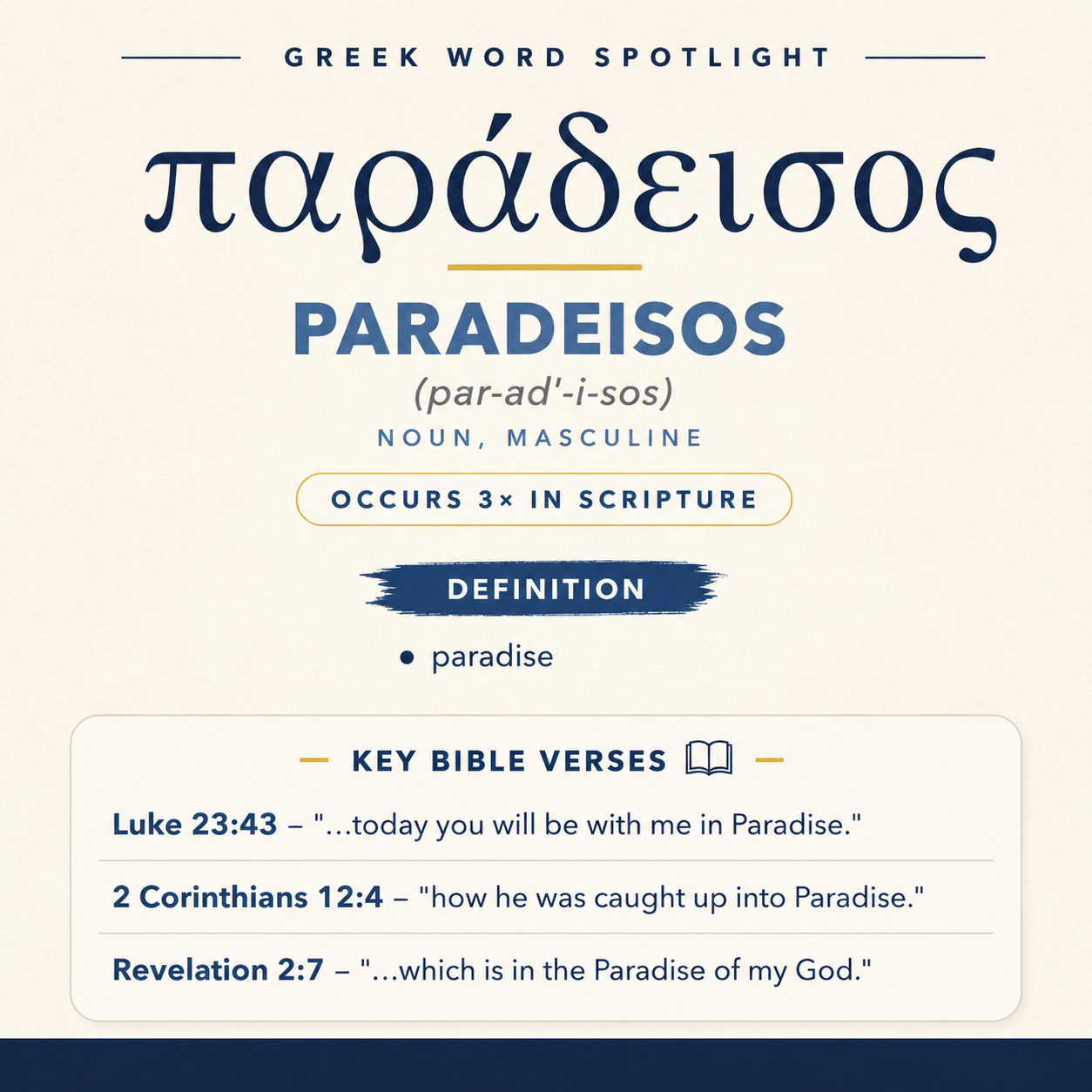 Exploring the Meaning of Paradeisos in Greek statistics