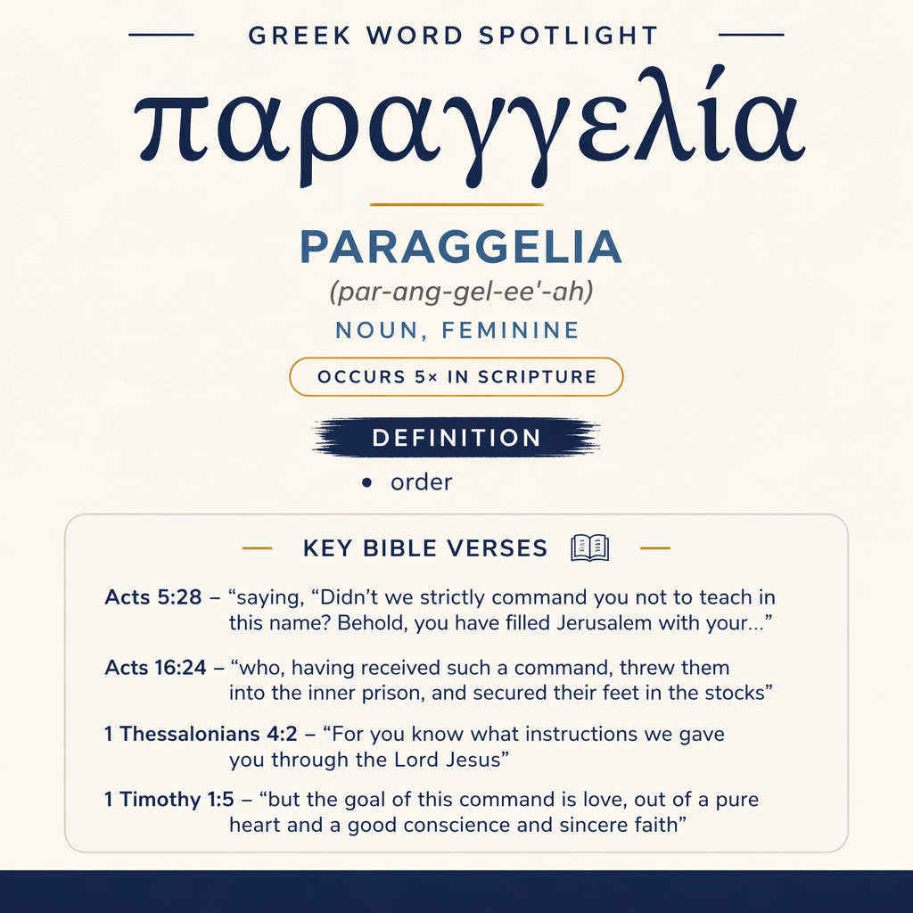 Exploring the Meaning of Paraggelia in Greek statistics