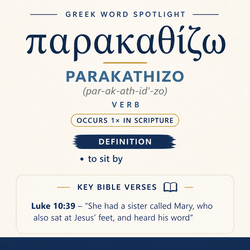 Exploring the Meaning of Parakathizo in Greek statistics