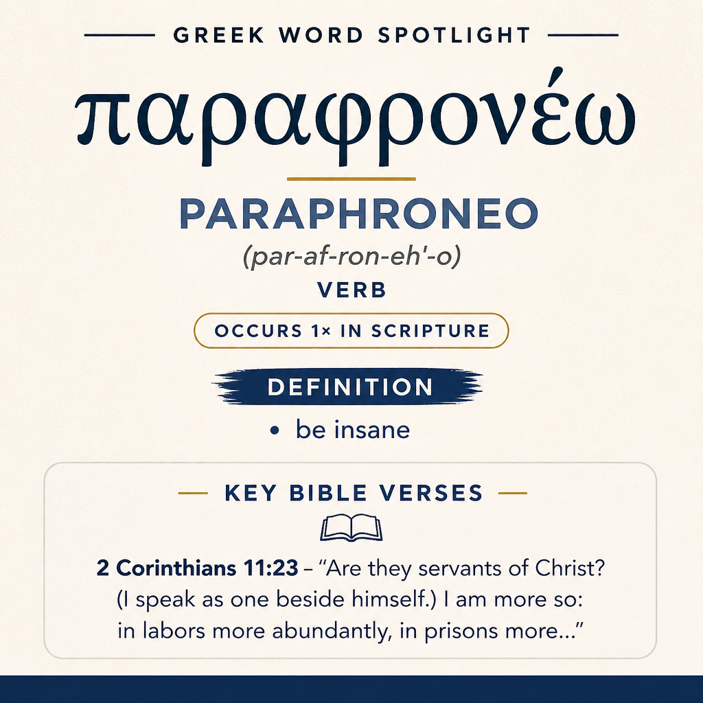 Exploring the Meaning of Paraphroneo in Greek statistics