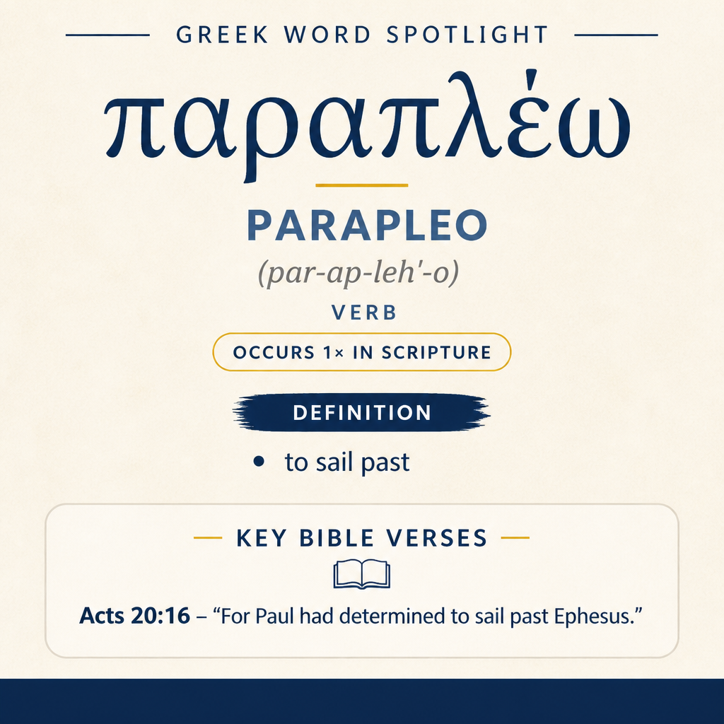Exploring the Meaning of Parapleo in Greek statistics