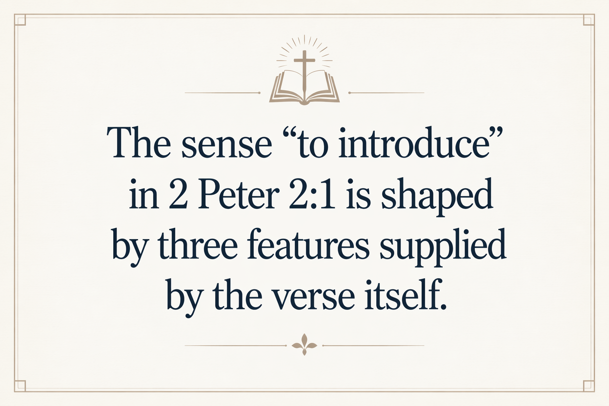 Key insight about Exploring the Meaning of Pareisago in Greek