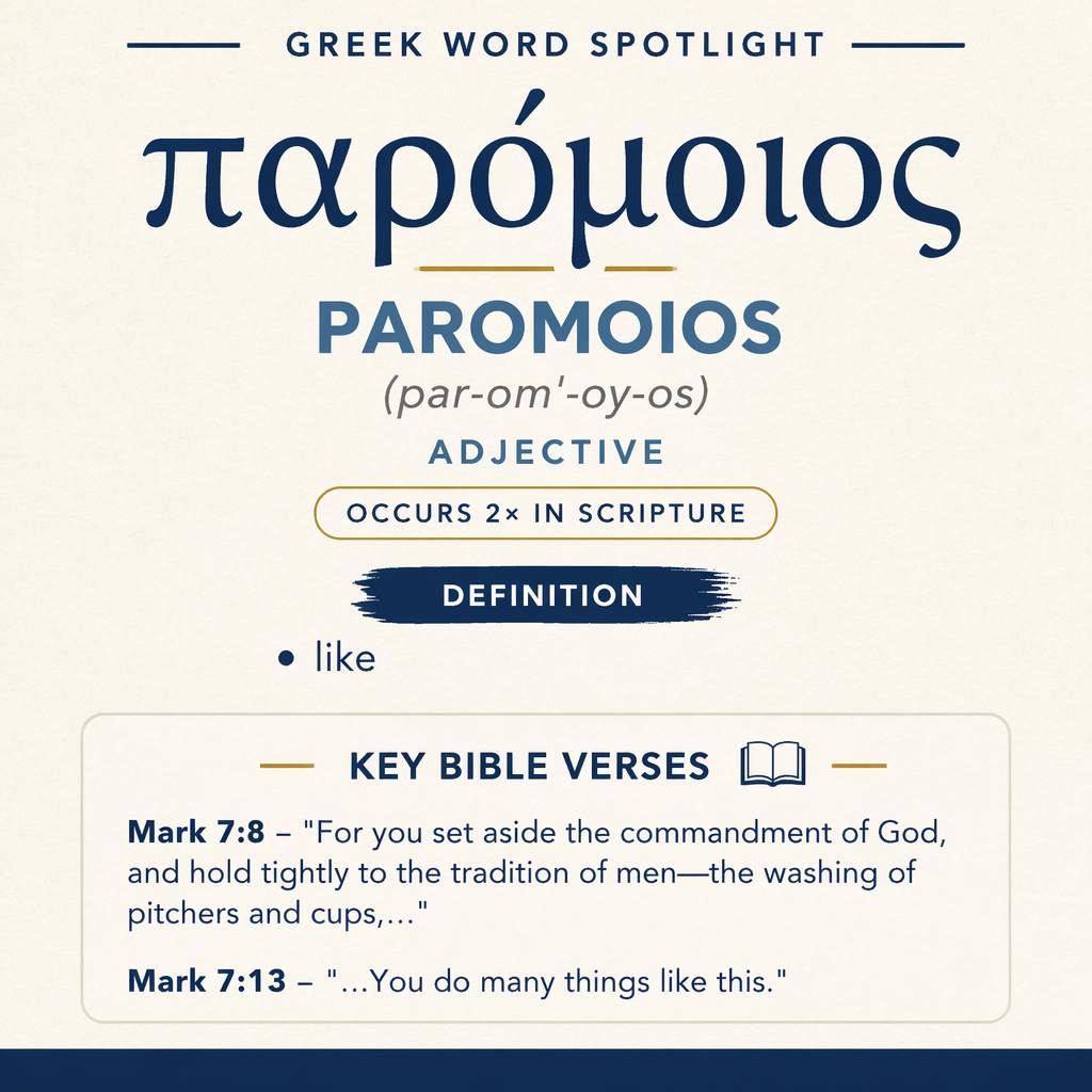 Exploring the Meaning of Paromoios in Greek statistics