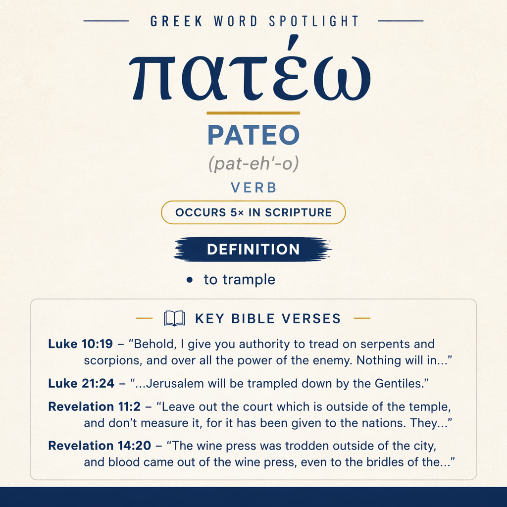 Exploring the Meaning of Pateo in Greek statistics