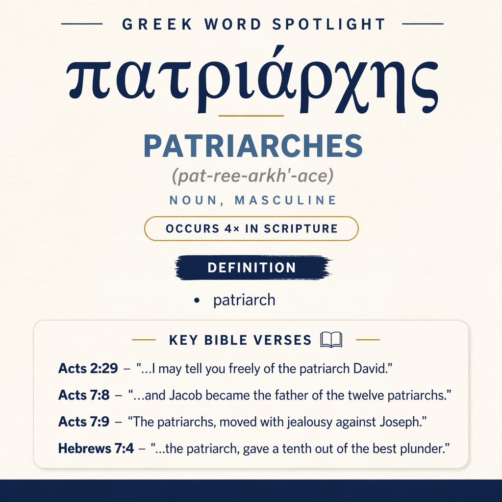Exploring the Meaning of Patriarches in Greek statistics