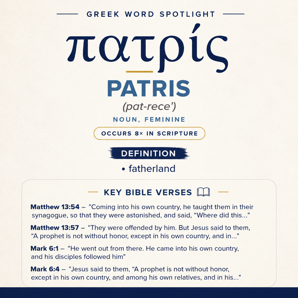 Exploring the Meaning of Patris in Greek statistics