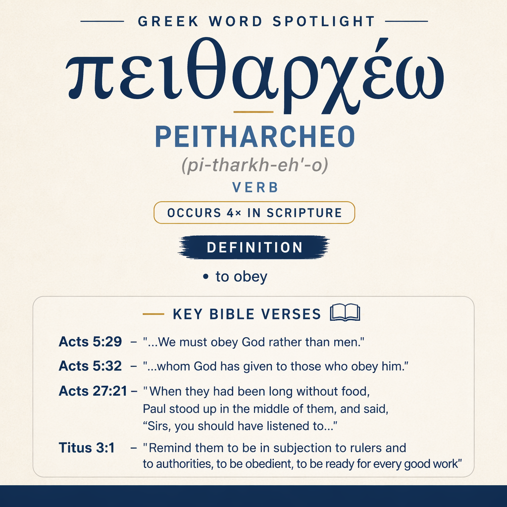 Exploring the Meaning of Peitharcheo in Greek statistics