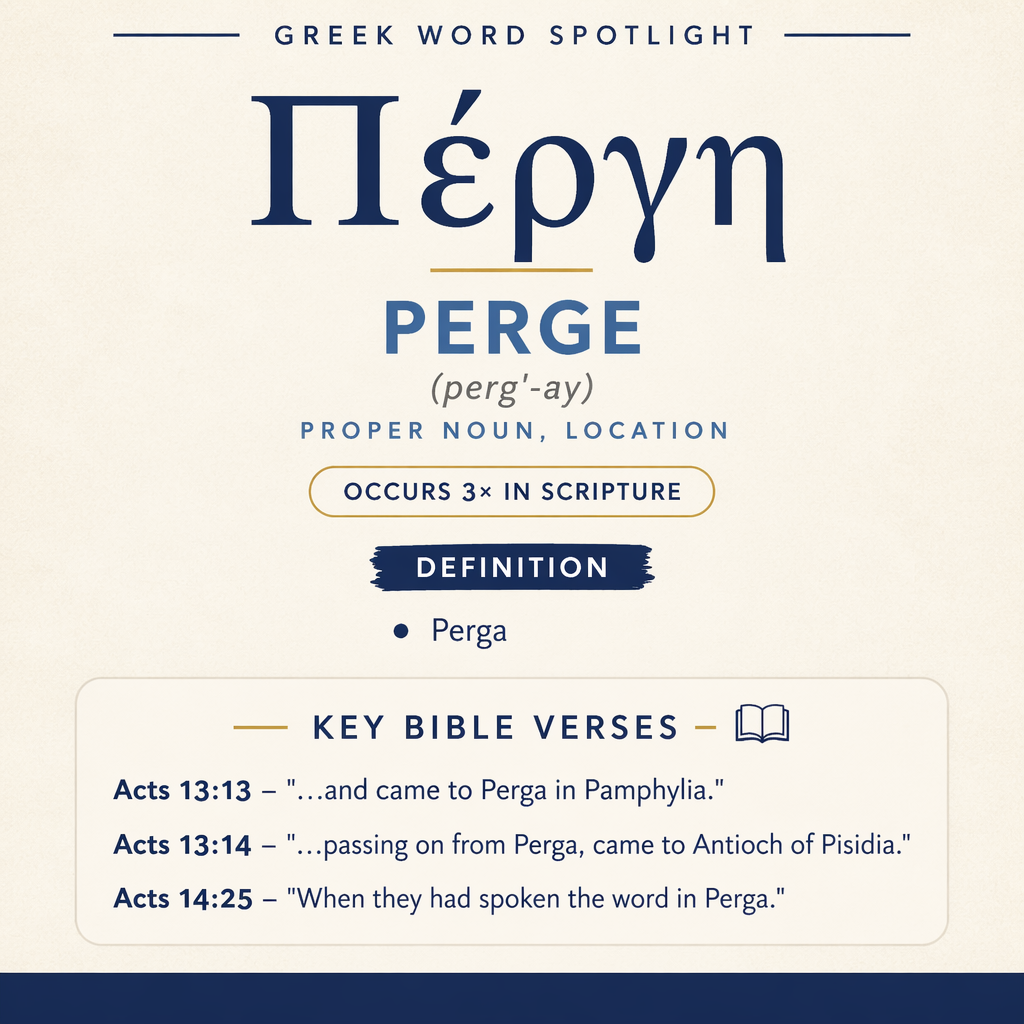Exploring the Meaning of Perge in Greek statistics
