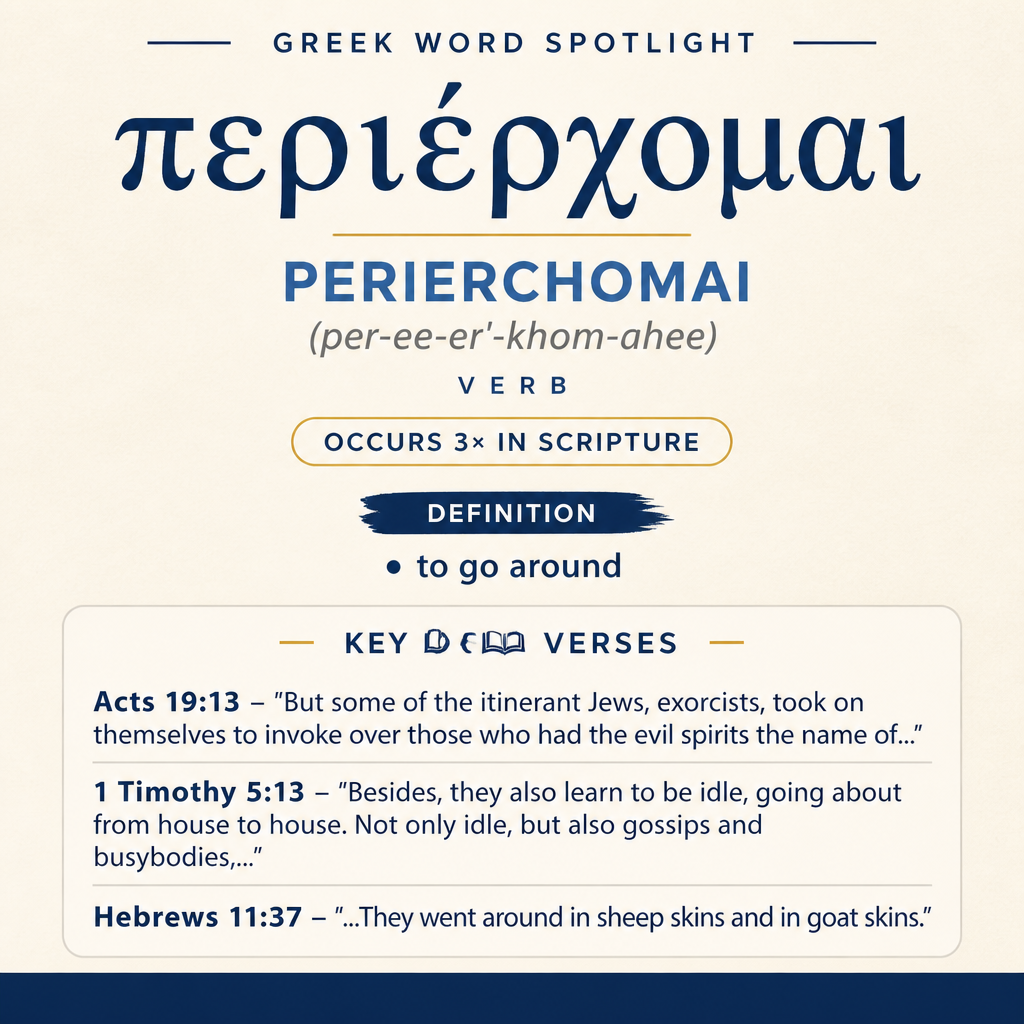 Exploring the Meaning of Perierchomai in Greek statistics
