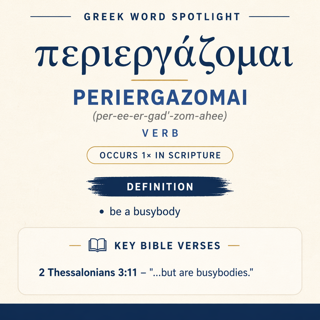 Exploring the Meaning of Periergazomai in Greek statistics