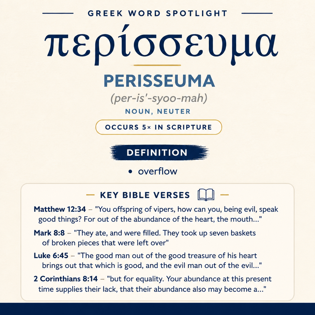 Exploring the Meaning of Perisseuma in Greek statistics