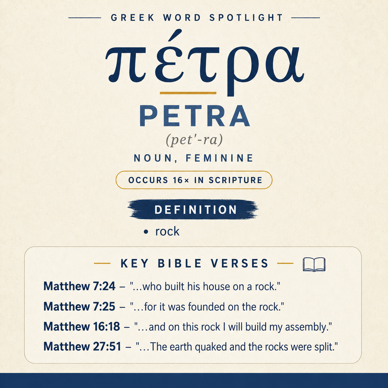 Exploring the Meaning of Petra in Greek statistics