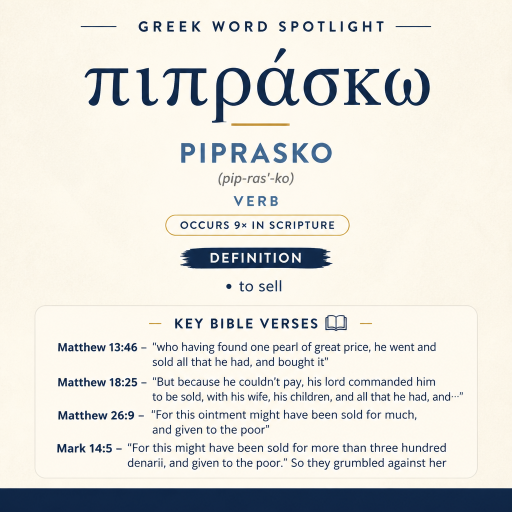 Exploring the Meaning of Piprasko in Greek statistics