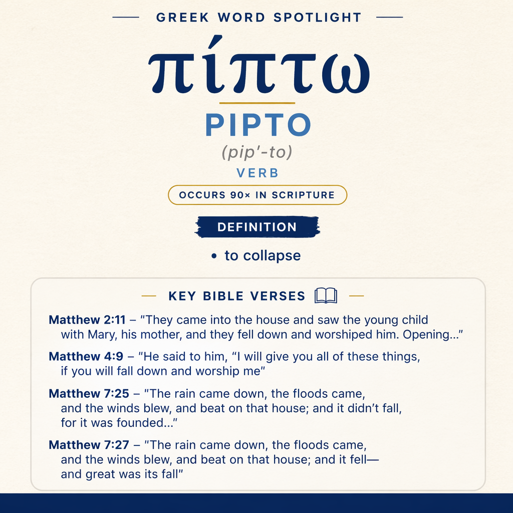Exploring the Meaning of Pipto in Greek statistics