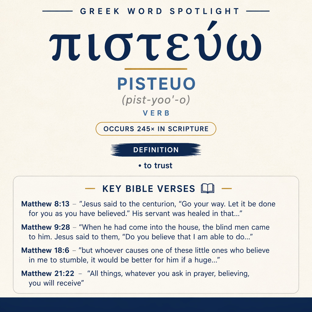 Exploring the Meaning of Pisteuo in Greek statistics