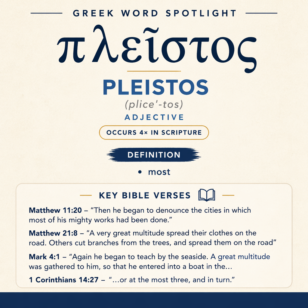 Exploring the Meaning of Pleistos in Greek statistics