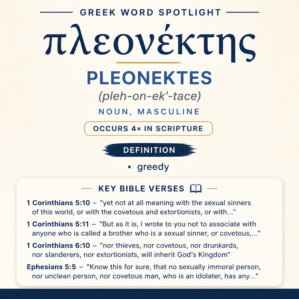 Exploring the Meaning of Pleonektes Greek statistics