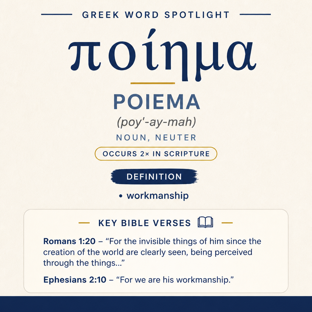 Exploring the Meaning of Poiema in Greek statistics