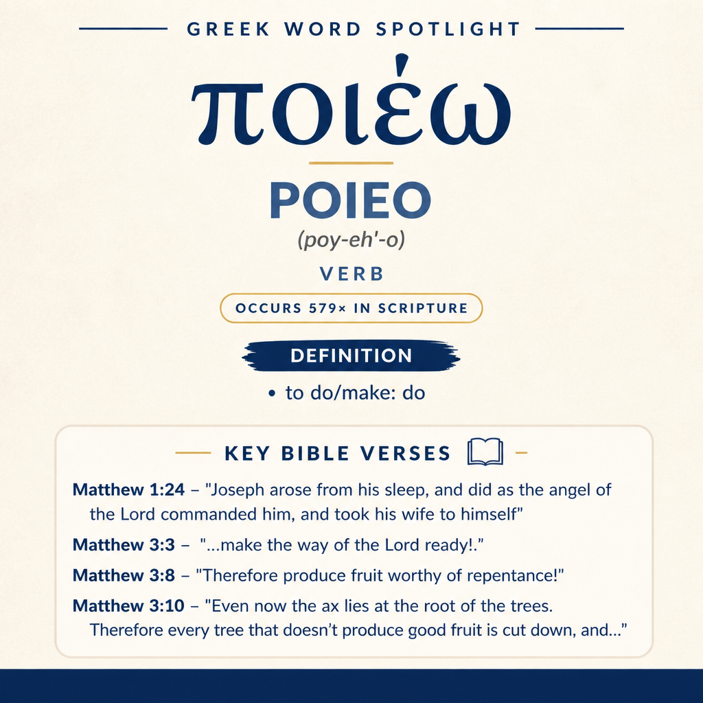 Exploring the Meaning of Poieo in Greek statistics