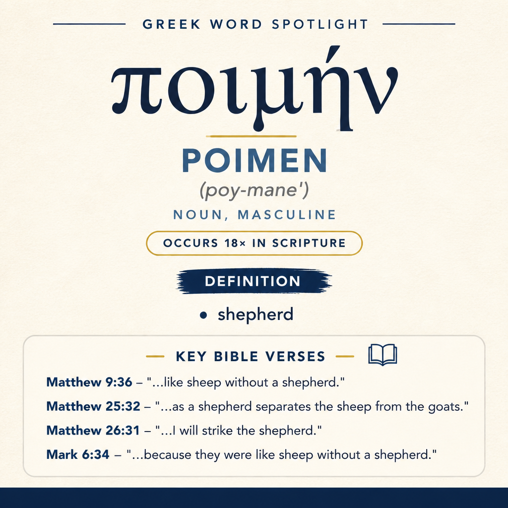 Exploring the Meaning of Poimen in Greek statistics