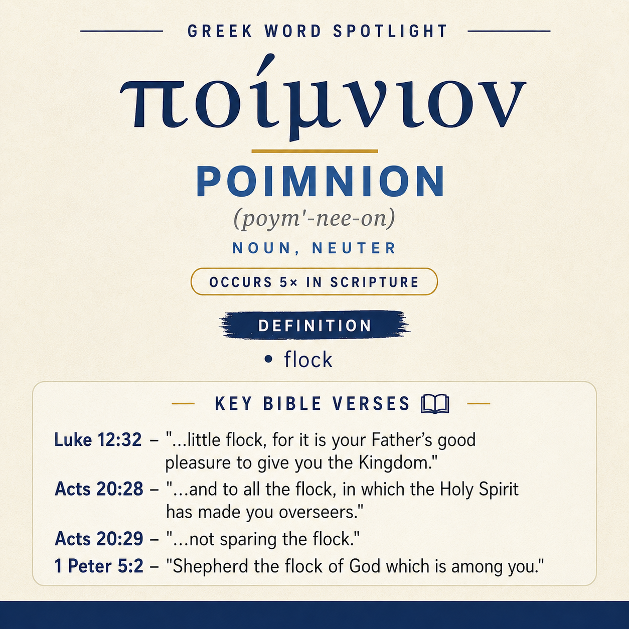 Exploring the Meaning of Poimnion in Greek statistics