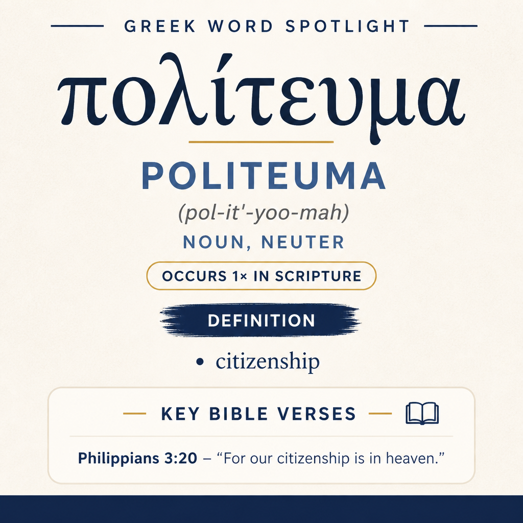 Exploring the Meaning of Politeuma in Greek statistics