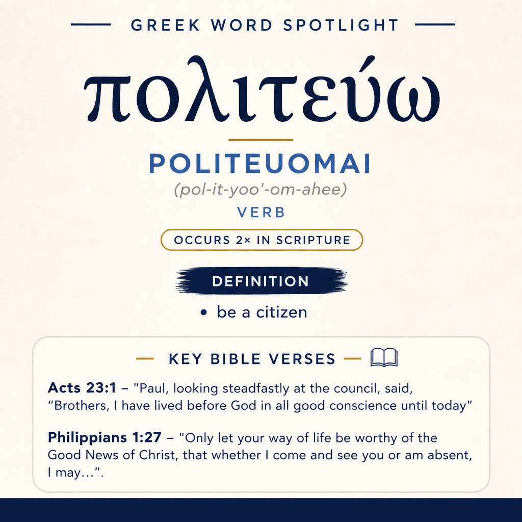 Exploring the Meaning of Politeuomai in Greek statistics