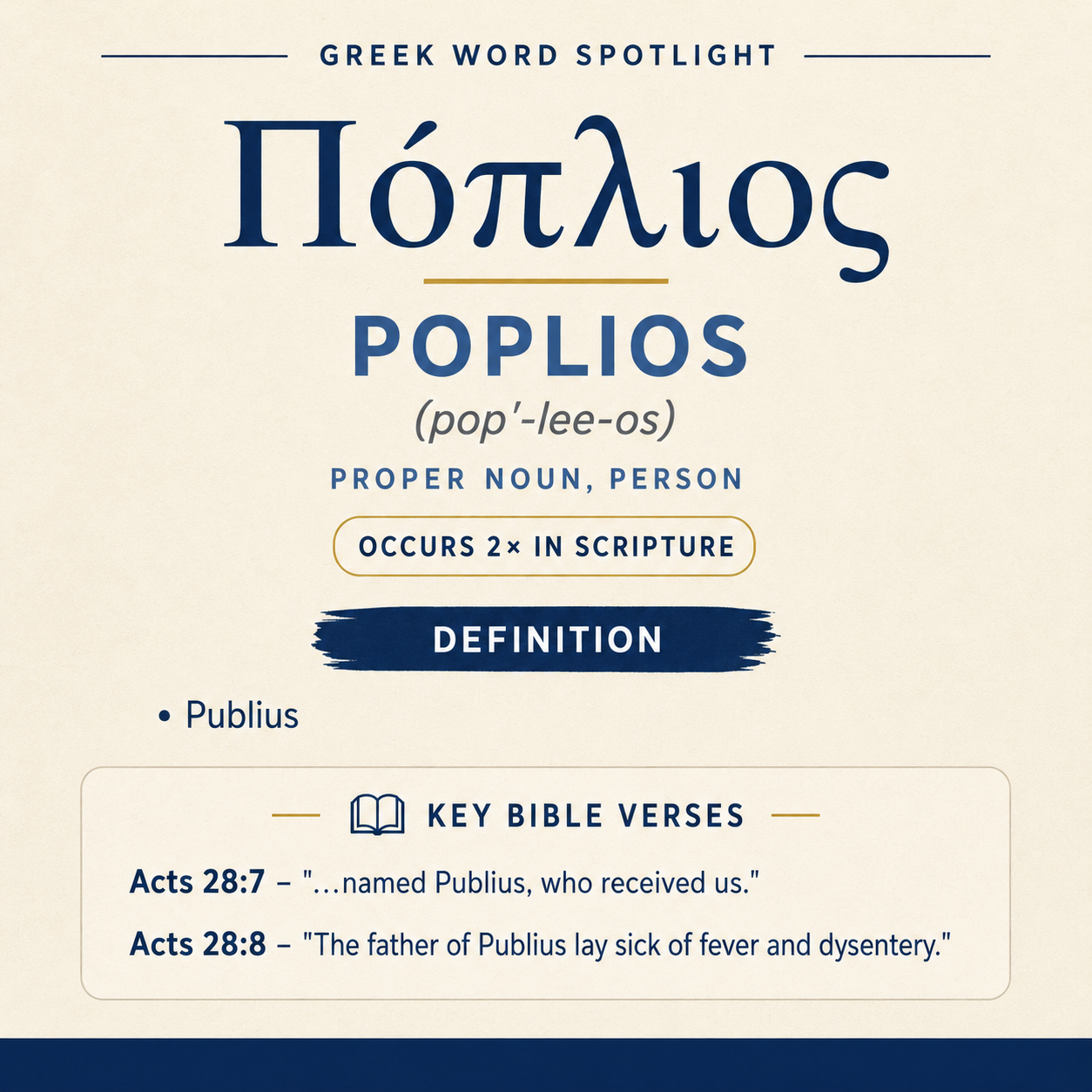 Exploring the Meaning of Poplios in Greek statistics