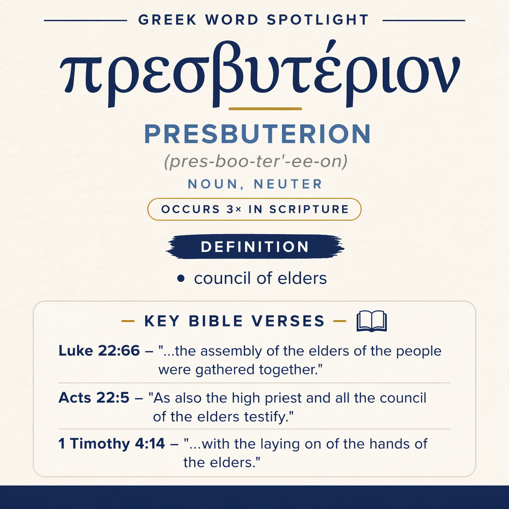 Exploring the Meaning of Presbuterion in Greek statistics