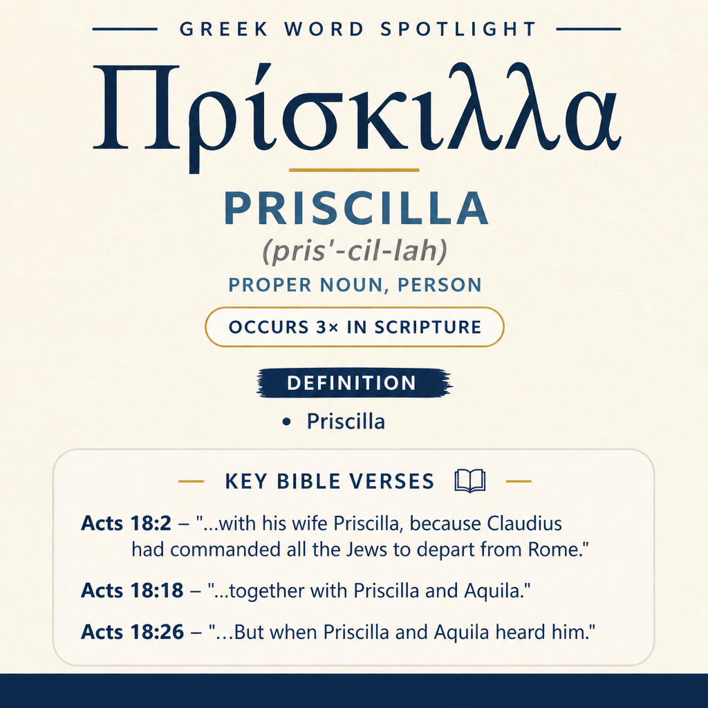 Exploring the Meaning of Priscilla in Greek statistics