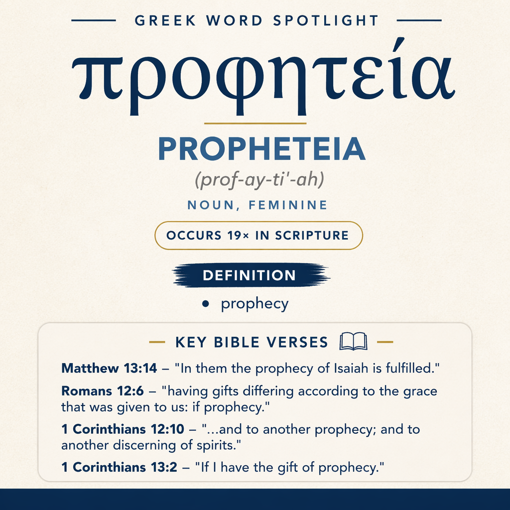 Exploring the Meaning of Propheteia in Greek statistics