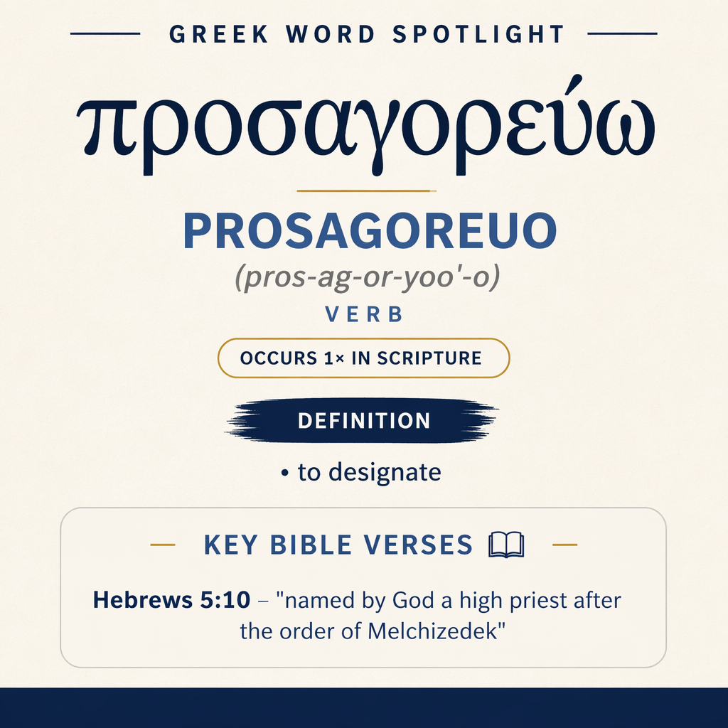 Exploring the Meaning of Prosagoreuo in Greek statistics