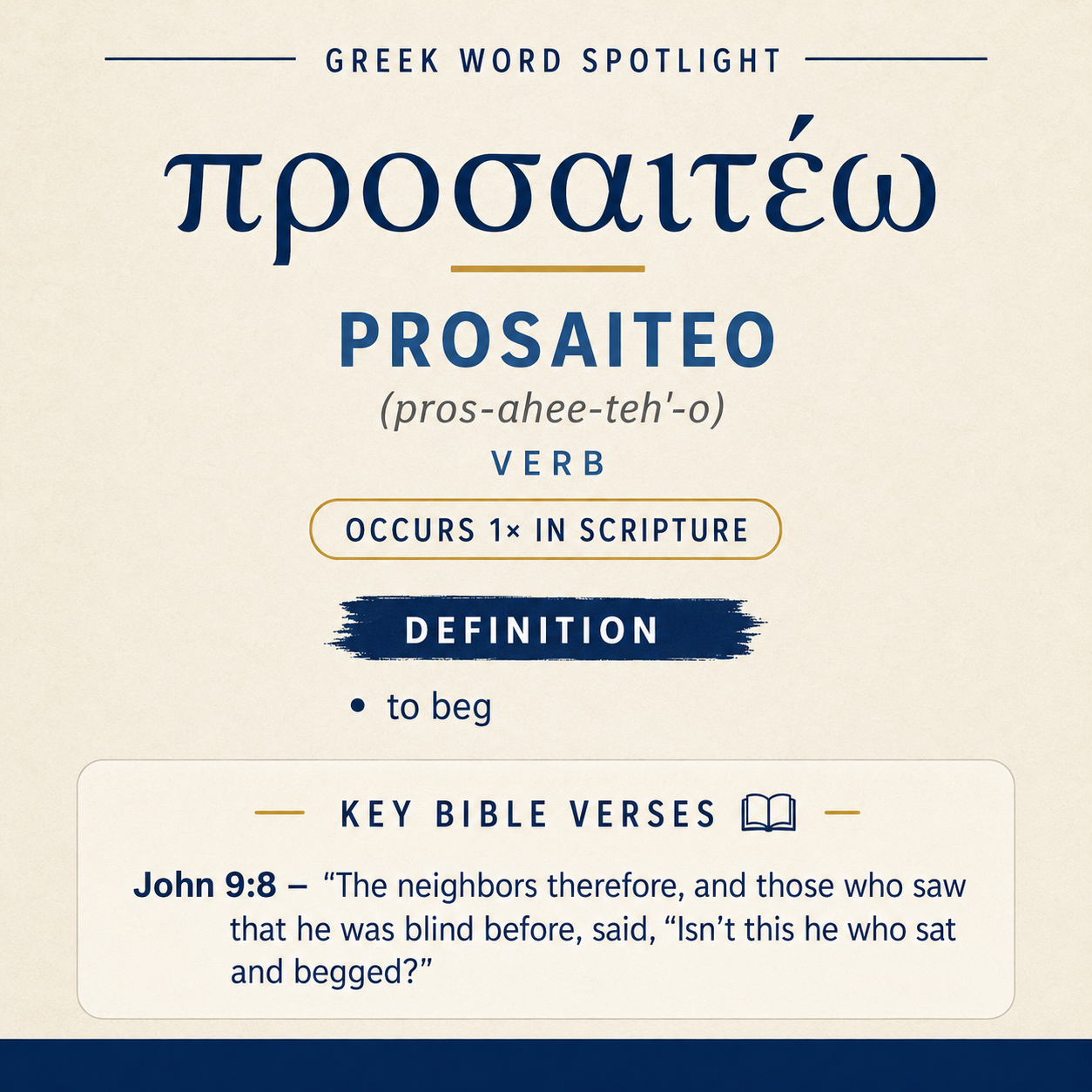 Exploring the Meaning of Prosaiteo in Greek statistics