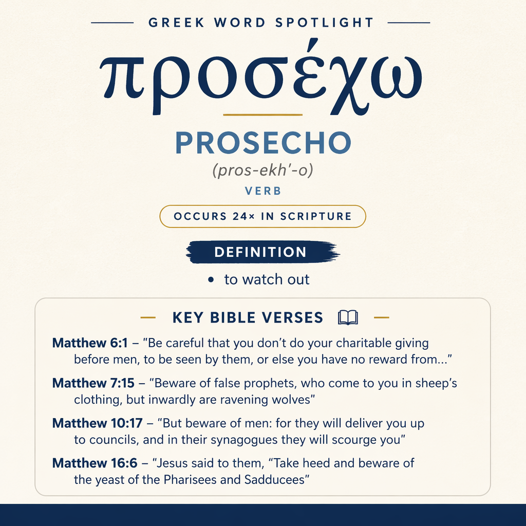 Exploring the Meaning of Prosecho in Greek statistics