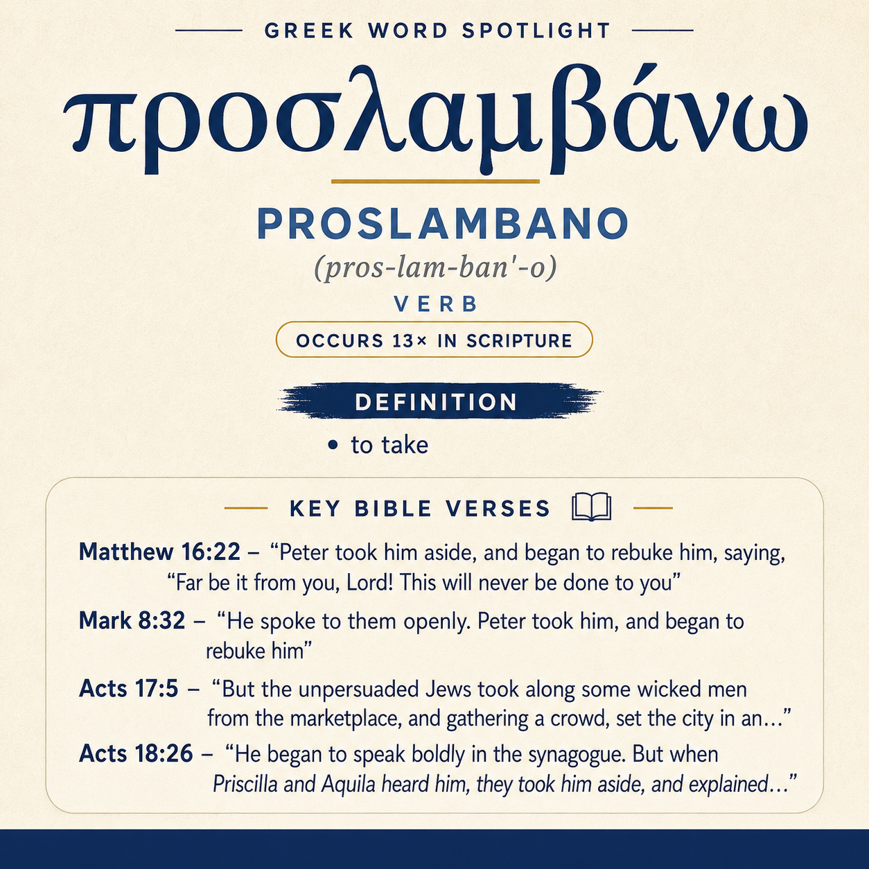 Exploring the Meaning of Proslambano in Greek statistics