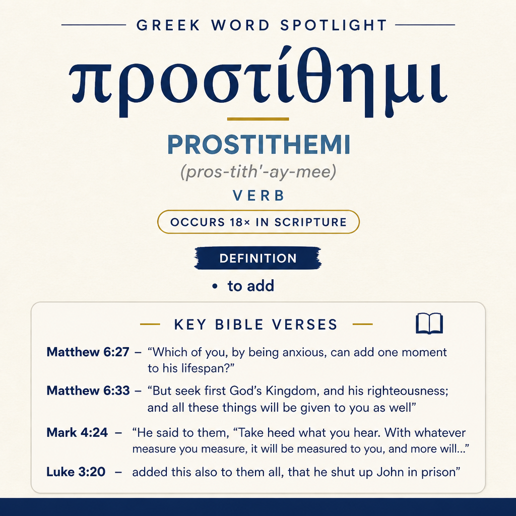 Exploring the Meaning of Prostithemi in Greek statistics